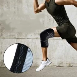 THSINDE Patella- Und Ligament-Knieorthese, Atmungsaktiv Und Rutschfest Sportkompressions-Kniebandage -grau-L