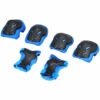 HAPPYSHOPPING Kinder Knieschoner Set 6 In 1 Schutzausrüstungsset Knie-Ellbogenschoner Mit Handgelenkschonern Kinder Sport Sicherheit Schutzpolster Zum Radfahren Rollschuhlaufen,M, Blau.