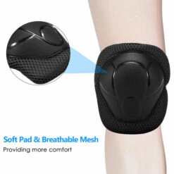 HAPPYSHOPPING Kinder Knieschoner Set 6 In 1 Schutzausrüstung Kit Knie-Ellbogenschoner Mit Handgelenkschonern Kinder Sicherheits-Schutzpolster Für Rollerblading Radfahren Skating,Gelb -Angebote Fliesenleger-Werkzeug Store 43169930 5