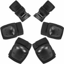HAPPYSHOPPING 6 In 1 Kinder/Erwachsene Knieschützer Ellenbogenschützer Handgelenkschützer Sport Schutzausrüstung Set Für Radfahren Skateboard Rollschuhlaufen,S