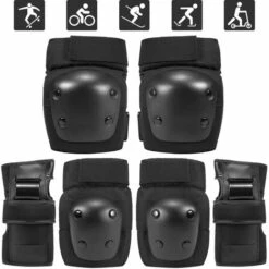HAPPYSHOPPING 6 In 1 Kinder/Erwachsene Knieschützer Ellenbogenschützer Handgelenkschützer Sport Schutzausrüstung Set Für Radfahren Skateboard Rollschuhlaufen,S -Angebote Fliesenleger-Werkzeug Store 43170719 3