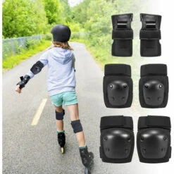 HAPPYSHOPPING 6 In 1 Kinder/Erwachsene Knieschützer Ellenbogenschützer Handgelenkschützer Sport Schutzausrüstung Set Für Radfahren Skateboard Rollschuhlaufen,S -Angebote Fliesenleger-Werkzeug Store 43170719 4