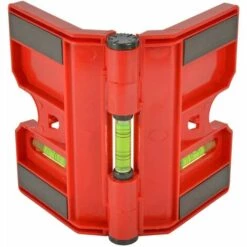 HaWe Pfosten-Wasserwaage 181.06 Klappbar, Mit 3 Libellen, Mit Gummiband Und Magnetstreifen 14cm