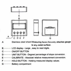 ILoveMilan Elektronische Wasserwaage 360 ​​Grad Digitaler Mini-Winkelmesser Neigungsmesser Elektronische Wasserwaage Magnetfuß-Messwerkzeug A -Angebote Fliesenleger-Werkzeug Store 43249503 3