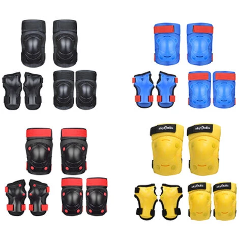 HAPPYSHOPPING Verdicktes 6-teiliges Skating Rollschuh-Schutzausrüstungsset (Ellbogenschützer, Knieschützer, Handgelenkschützer), Schwarz Und Rot, Größe M,M, Schwarz & Rot 2 HAPPYSHOPPING Verdicktes 6-teiliges Skating Rollschuh-Schutzausrüstungsset (Ellbogenschützer, Knieschützer, Handgelenkschützer), Schwarz Und Rot, Größe M,M, Schwarz & Rot – Bild 2