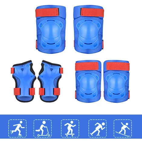 HAPPYSHOPPING Verdicktes 6-teiliges Skating Rollschuh-Schutzausrüstungsset (Ellbogenschützer, Knieschützer, Handgelenkschützer), Schwarz Und Rot, Größe M,M, Schwarz & Rot 3 HAPPYSHOPPING Verdicktes 6-teiliges Skating Rollschuh-Schutzausrüstungsset (Ellbogenschützer, Knieschützer, Handgelenkschützer), Schwarz Und Rot, Größe M,M, Schwarz & Rot – Bild 3