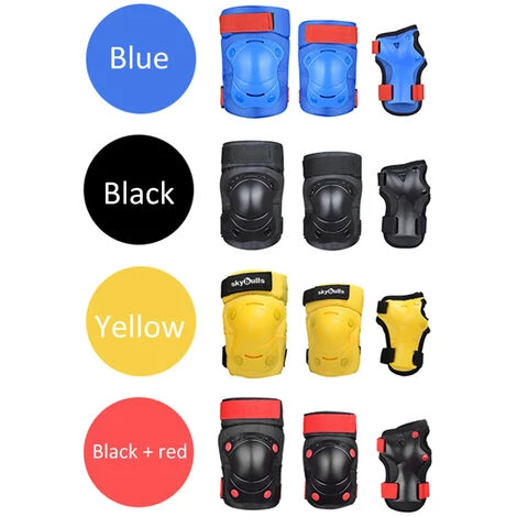 HAPPYSHOPPING Verdicktes 6-teiliges Skating Rollschuh-Schutzausrüstungsset (Ellbogenschützer, Knieschützer, Handgelenkschützer), Schwarz Und Rot, Größe M,M, Schwarz & Rot 5 HAPPYSHOPPING Verdicktes 6-teiliges Skating Rollschuh-Schutzausrüstungsset (Ellbogenschützer, Knieschützer, Handgelenkschützer), Schwarz Und Rot, Größe M,M, Schwarz & Rot – Bild 5