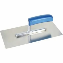 TRIUSO PREMIUM Glättekelle Aus Edelstahl Mit Gebogenem Griff 130 X 280 Mm