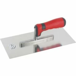 TRIUSO Glättekelle Aus Edelstahl Mit 2-K-Griff Ungezahnt 130 X 280 Mm