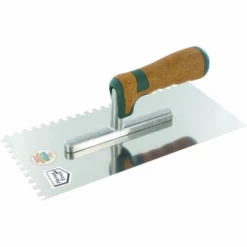 TRIUSO PREMIUM Glättekelle Aus Edelstahl Mit Ergonomischem Korkgriff Rechteckzahnung 8 Mm -Angebote Fliesenleger-Werkzeug Store 43362155 3
