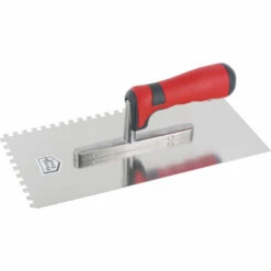 TRIUSO Glättekelle Aus Edelstahl Mit 2-K Griff Rechteckzahnung 20 Mm