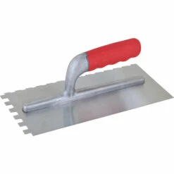 TRIUSO PREMIUM Glättekelle Aus Bandstahl Mit Ergonomischem Griff Rechteckzahnung 10 Mm