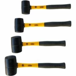MARKENLOS 4 Tlg Set Gummihammer 370 / 500 / 700 / 1200 Gramm Hammer Ausbeulhammer Gummi