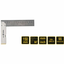 VOREL Anschlagwinkel Schreinerwinkel Tischlerwinkel Mit Wasserwaage Mm 90° Verschieden Längen 150mm