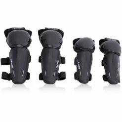 HAPPYSHOPPING 4pcs Knieschützer Ellenbogenschützer Ellenbogen Knieschützer Schutzausrüstung Für Kinder Outdoor Sport Radfahren Skating Skifahren Skateboarding,Schwarz