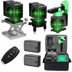 ASUPERMALL Mini Multifunktionaler 12 Linien Laser Level 3° Selbstnivellierende Maschine USB Wiederaufladbares Lithium Batterie Nivelliergerat Mit Vertikalen Horizontalen Linien