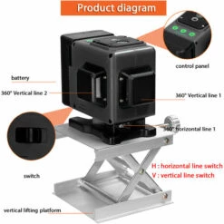 ASUPERMALL Mini Multifunktionaler 12 Linien Laser Level 3° Selbstnivellierende Maschine USB Wiederaufladbares Lithium Batterie Nivelliergerat Mit Vertikalen Horizontalen Linien -Angebote Fliesenleger-Werkzeug Store 44190212 4