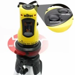 WILTEC Kreuzlinienlaser Selbstnivellierend Mit Stativ 1,2 M Zum Vermessen Von Winkeln Und Flächen -Angebote Fliesenleger-Werkzeug Store 4439115 4
