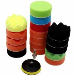 ASUPERMALL 19 STuCKE Bohrer Buffing Schwamm Pads Auto Schaum Polierpads Kit Fur Auto Puffer Polierer Schleifen Wachsen Dichtungsglasur - Modell:19
