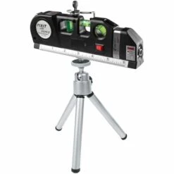 BRIDAY Laser Level 2.5M Multifunktions-Maßband - Standard- Und Metrisches Maßband Mit Einziehbarem Metallstativ