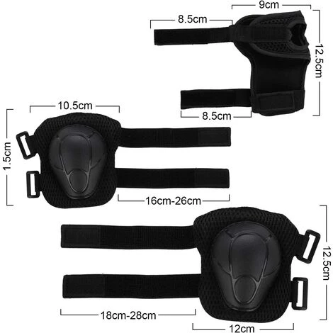 BRIDAY Sportausrüstung Kinderschutz 6 Stk. Handgelenkschutz Ellenbogen Knieschoner 3 BRIDAY Sportausrüstung Kinderschutz 6 Stk. Handgelenkschutz Ellenbogen Knieschoner – Bild 3