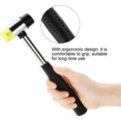 Kueatily Mini-Gummihammer, 2-teiliges Hammer-Set Doppelkopfhammer Und 8 Doppelseitige Hammerköpfe, Geeignet Für Holz, Kunststoff, Leder, Schmuck Und Kunsthandwerk -Angebote Fliesenleger-Werkzeug Store 46481345 3