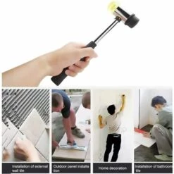 Kueatily Mini-Gummihammer, 2-teiliges Hammer-Set Doppelkopfhammer Und 8 Doppelseitige Hammerköpfe, Geeignet Für Holz, Kunststoff, Leder, Schmuck Und Kunsthandwerk -Angebote Fliesenleger-Werkzeug Store 46481345 5