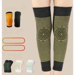 THSINDE Schwarze Verlängerte Doppelseitige Absinth-elastische Knieschoner Warme Knieschoner Für Menschen Mittleren Alters