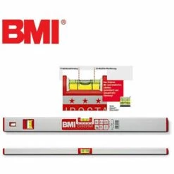 BMI EUROSTAR Alu-Profil Wasserwaage, Länge 40cm, Laserskalierten Libellen