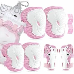 Kueatily Online Knieschützer Für Kinder, Innenschuhe Für Kinder, Knieschützer-Set, 6-in-1-Ellbogenschützer, Handgelenkschützer, Schutzausrüstungs-Set