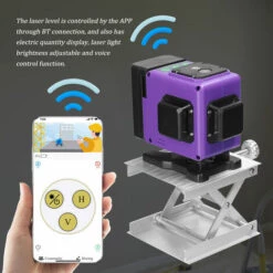 HAPPYSHOPPING Mini Multifunktionaler 12 Linien Laser Level 3° Selbstnivellierende Maschine USB Wiederaufladbares Lithium Batterie Nivelliergerät Mit Vertikalen Horizontalen Schrägen Linien,EU-Stecker, Multicolor -Angebote Fliesenleger-Werkzeug Store 47883390 5