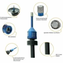 BTEC Diamantbohrkronen Set Winkelschleifer M14 Aufnahme 6, 8 Und 10mm 7 BTEC Diamantbohrkronen Set Winkelschleifer M14 Aufnahme 6, 8 Und 10mm -Angebote Fliesenleger-Werkzeug Store 50679852 3