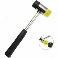 ECHOO Doppelkopf-Nylon-Weichgummihammer Mit Rutschfestem Gummigriff Für Die Schmuckherstellung (35 Mm)