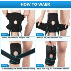 ECHOO Kniebandage Open-Patella Gel-Kniebandage Mit Verstellbaren Und Atmungsaktiven Seitenstabilisatoren -Angebote Fliesenleger-Werkzeug Store 50858163 5