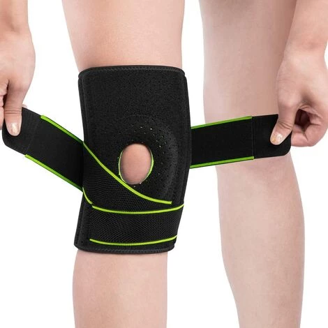 ECHOO Kniebandage Open-Patella Gel-Kniebandage Mit Verstellbaren Und Atmungsaktiven Seitenstabilisatoren 1 ECHOO Kniebandage Open-Patella Gel-Kniebandage Mit Verstellbaren Und Atmungsaktiven Seitenstabilisatoren