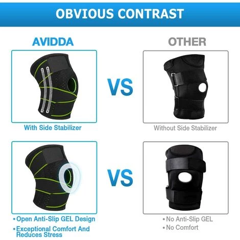 ECHOO Kniebandage Open-Patella Gel-Kniebandage Mit Verstellbaren Und Atmungsaktiven Seitenstabilisatoren 4 ECHOO Kniebandage Open-Patella Gel-Kniebandage Mit Verstellbaren Und Atmungsaktiven Seitenstabilisatoren – Bild 4