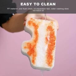 DEVENIRRICHE Großer Schwamm, Waschbarer Schwamm, 5 Stück Autoschwamm, Puzzle-Design, Doppelseitiges Peeling, Für Küche, Bad, Geschirr, Körbe, Pfannen, Töpfe (5 Farben) -Angebote Fliesenleger-Werkzeug Store 50914318 4