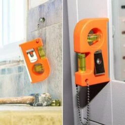 LangRay 2-teiliges Kleines Taschenlevel-Werkzeug, Mini-Torpedo-Levels Mit Blasenlevel, Metall-Dual-Level-Schlüsselbund Und Fliesenhaken -Angebote Fliesenleger-Werkzeug Store 52040466 3