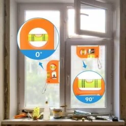 LangRay 2-teiliges Kleines Taschenlevel-Werkzeug, Mini-Torpedo-Levels Mit Blasenlevel, Metall-Dual-Level-Schlüsselbund Und Fliesenhaken -Angebote Fliesenleger-Werkzeug Store 52040466 4
