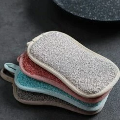 LANGRAY Wiederverwendbare Schwämme Wiederverwendbare Mikrofaser Mikrofasertuch Wiederverwendbarer Doppelter Schwamm Geruchlose Doppelseitige Scheuerschwämme Wiederverwendbare Doppelte Schwämme Scheuern Doppelseitiges Scheuertuch (8 Stück) -Angebote Fliesenleger-Werkzeug Store 52042394 4