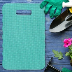 Relaxdays Kniekissen 2er Set, Kniehilfe Für Gartenarbeit, Werkstatt, Yoga, Kniebrett BxT 40x26 Cm, Schaumstoff, Türkis -Angebote Fliesenleger-Werkzeug Store 52568804 3