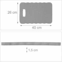 Relaxdays Kniekissen 2er Set, Kniehilfe Für Gartenarbeit, Werkstatt, Yoga, Kniebrett BxT 40x26 Cm, Schaumstoff, Hellgrau -Angebote Fliesenleger-Werkzeug Store 52568805 5