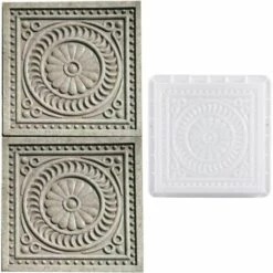 ECHOO Gartenpflasterform Wiederverwendbare DIY Bodenfliesen Zementpflasterform Für Gartenpflaster Ornament Simulation Betonziegel Landschaftsbau Pedalform Wegform -Angebote Fliesenleger-Werkzeug Store 52645327 5