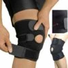 THSINDE Patella- Und Bänder-Kniebandage, Kniebandage Mit Offenem Patella-Stabilisatorring, Verstellbare Neoprenbandage (Schwarz)