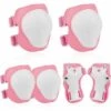 Knieschützer, Triomphe 6-teiliges Set Kinder-Knieschutz, Sportgeräteschutz, Ellbogenschützer, Knieschützer, Handgelenkschützer Für Skateboard, Radfahren, Bergsteigen, Junge, Mädchen (Rosa)