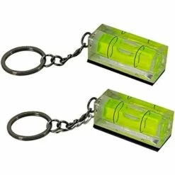 ECHOO Set Mit 2 Mini-Acryl-Libellen Für Schlüsselbund-Wasserwaage, Magnetisch, Grün