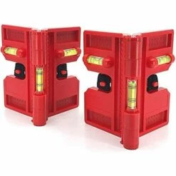 ECHOO Wasserwaage, Magnetisches Nivellierwerkzeug, Zusammenklappbar Zur Aufbewahrung, Kreuzwasserwaage (2er-Pack)