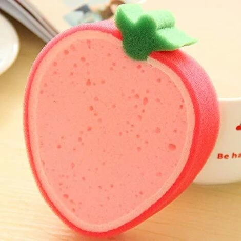 GDRHVFD Schwamm-Scheuerschwamm Geformter Geschirrspülschwamm Leistungsstarke Geschirrtücher Monolithischer Ölwischer Magic Clean Sponge, Strawberry 2 GDRHVFD Schwamm-Scheuerschwamm Geformter Geschirrspülschwamm Leistungsstarke Geschirrtücher Monolithischer Ölwischer Magic Clean Sponge, Strawberry – Bild 2