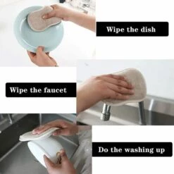 GDRHVFD 10er-Pack Kratzfeste, Doppelseitige, Abrasive Mikrofaser-Reinigungsschwämme Für Die Vielseitige Reinigung Von Geschirr, Töpfen Und Pfannen Auf Einmal (fünf Farben) -Angebote Fliesenleger-Werkzeug Store 53811691 4