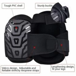 TINOR Professionelle Strapazierfähige Gel-Knieschützer, Strapazierfähige Knieschützer Mit Schaumpolsterung, Einfach Anzubringen Für Arbeit, Gartenarbeit, Schreiner, Bodenbelag, Langlebig -Angebote Fliesenleger-Werkzeug Store 53824877 4